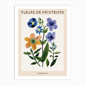 Spring Floral French Poster  Veronica 3 Art Print