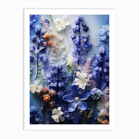 Blue Flowers 2 Art Print