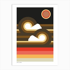 Ride The Wave Sunset 1 Art Print