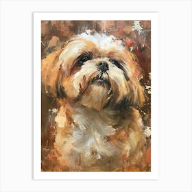 Shih Tzu Acrylic Painting 7 Art Print