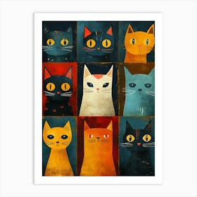 Cats Canvas Art 1 Art Print