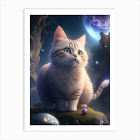 Dreamshaper V7 Create Cat In Magical World 8k 0 Art Print