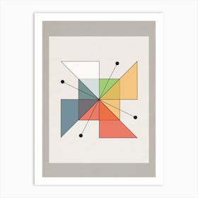 Bauhaus Rainbow Windmill Art Print