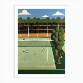 Tennis Court 3 Art Print