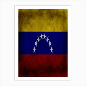 Venezuela Flag Texture Art Print