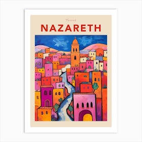 Nazareth Israel 2 Fauvist Travel Poster Art Print