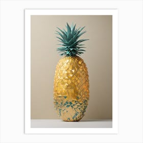 Gold Pineapple Art Print