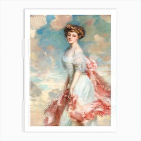 Lady In Pink 2 Art Print