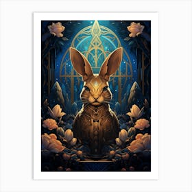 Rabbit In The Forest Art Print