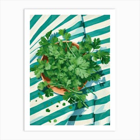 Cilantro Summer Illustration 9 Art Print