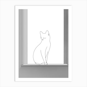 Cat on the window Poster