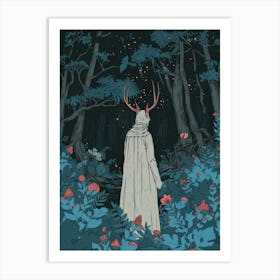 Deer In The Woods 4 Art Print