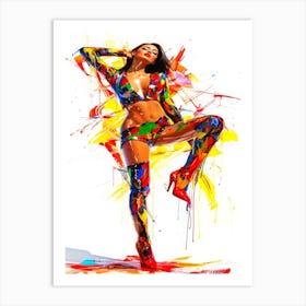 Models X Tra - Abstract Of A Model Art Print