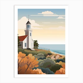 Cape Cod Massachusetts, Usa, Graphic Illustration 3 Art Print
