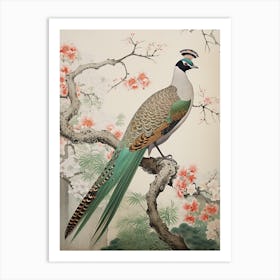Ohara Koson Inspired Bird Painting Pheasant 5 Art Print