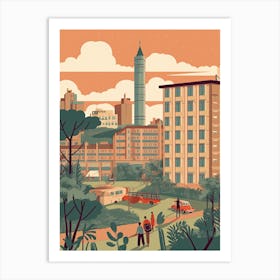 Nairobi Kenya Travel Illustration 3 Art Print