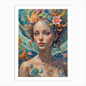 Ocean Girl no1 Art Print