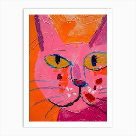 Pink Cat 2 Art Print