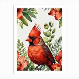 Cardinal Bird Art Print