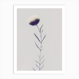 Thistle Wildflower Simplicity Art Print