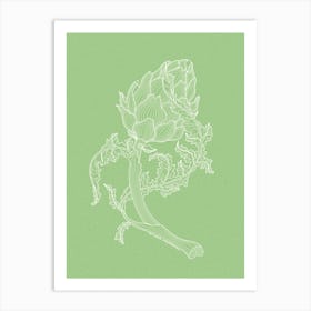 Artichoke Easy Lines Art Print