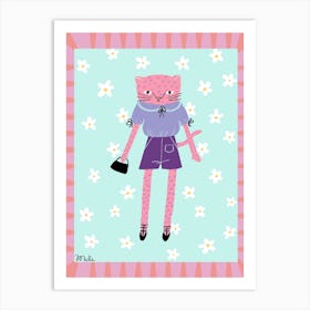 Leopard In Spring Outfit Art Print