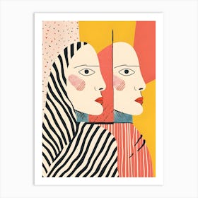 Two Women In Front Of Each Other Poster