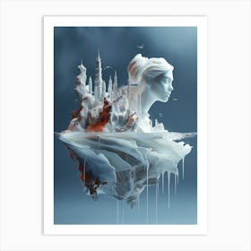 "Resin Figurine Cityscape" Art Print