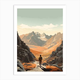 John Muir Trail Usa 3 Hiking Trail Landscape Art Print