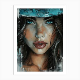 Girl In A Hat 1 Art Print