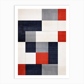 Retro Rhythms; Geometric Patterns In Mid Century Hues Art Print