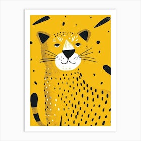 Yellow Mountain Lion 6 Art Print