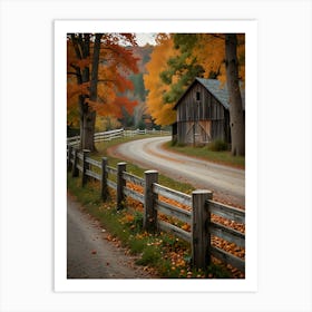 Autumn Road Art Print