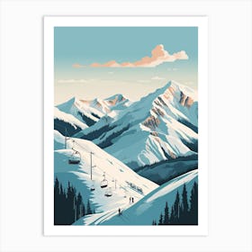 Telluride Ski Resort   Colorado, Usa, Ski Resort Illustration 0 Simple Style Art Print