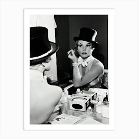 Doris Day Applying Makeup In Dressing Room Art Print