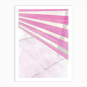 Pink Stripe Art Print