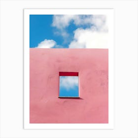 Pink Wall With Window Art Print