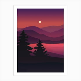 Sunset In The Mountains 1 Art Print