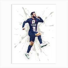 Lionel Messi Psg Art Print