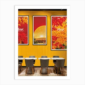 A Seamless Presentation Of Signs Set In An Abbot Point Style Reception Design With Warm Autumn Colo (3) Art Print