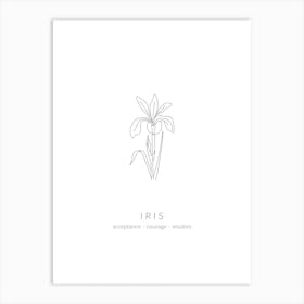Iris Birth Flower Art Print