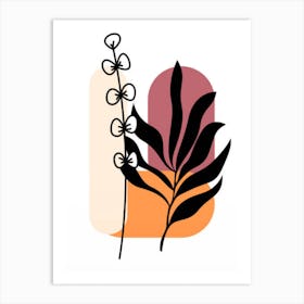 Flower And Leaves Art Print