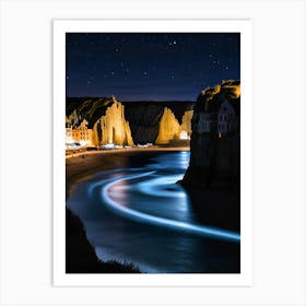 Night At The Beach Art Print