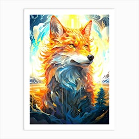 Fox In The Forest 1 Art Print