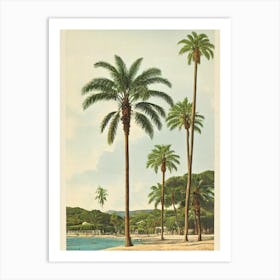 Plage De Paloma Saint Jean Cap Ferrat France Vintage Art Print