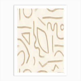 Beige Abstract Pattern Art Print