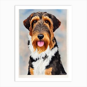 Otterhound 3 Watercolour Dog Art Print