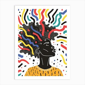 African Woman With Afro Hair Art Print