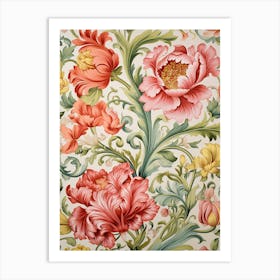 Floral Wallpaper 49 Art Print