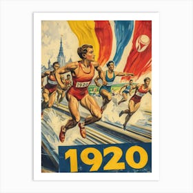 Aihrgdesign A Vintage Sports Poster For The 1920 Antwerp Olym 56dfdcfa 8072 435f Bed3 3fc31d1b1034 2 Art Print